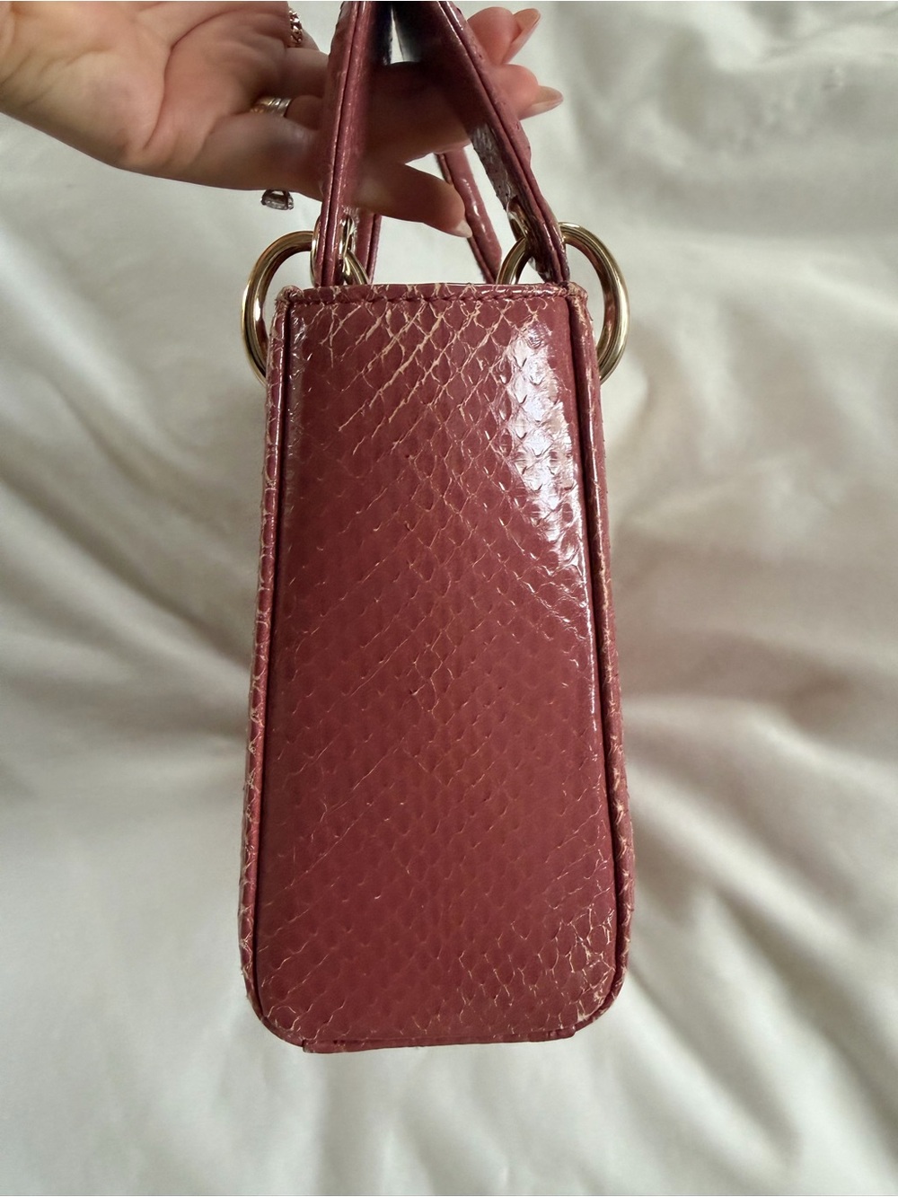 Authentic Mini Lady Dior in Blush Python with Gold Hardware — FULL SET from 2019 - Picture 16 of 16
